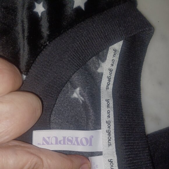 Joyspun Women's Pajama Shirt M (8-10) Black & White - Picture 5 of 5